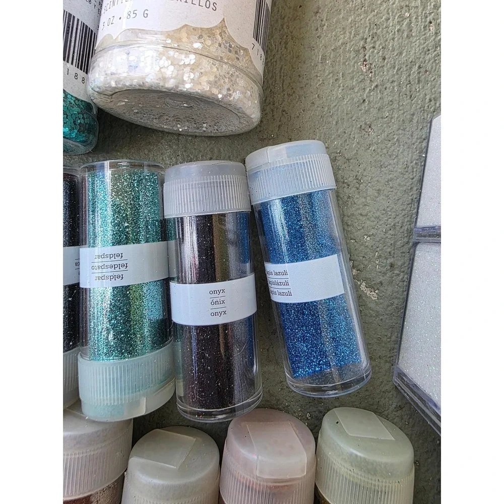 Martha Stewart Heidi Swapp Recollections Glitter Embossing Craft Lot 30pc E3